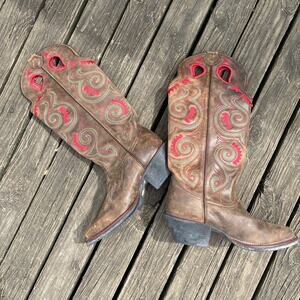 Tony Lama Buckaroo Women's Size 9B Cowboy Boots RR2011L.